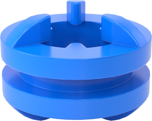 Titreşim Sönümleyici Grometler, Yivli, PVC, 0.15" Delik Çapı, 0.28" Toplam Kalınlık