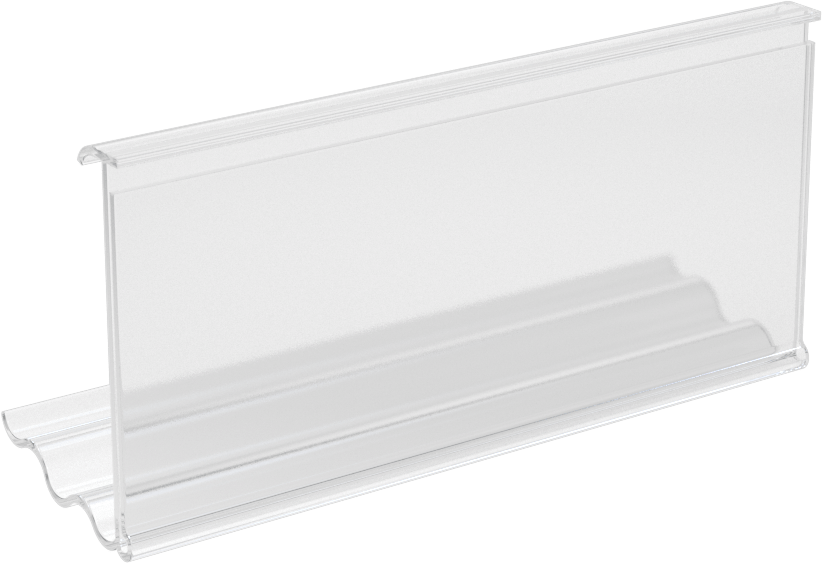Tel Raflar için Etiket Tutucu, Çok Açılı, 1-1/4" Yükseklik x 3" Genişlik