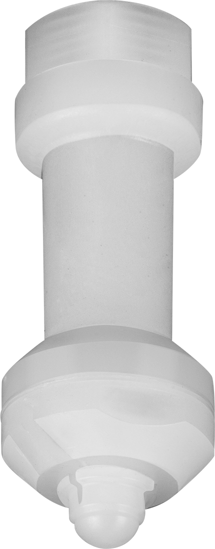 PVDF Dönen Tank Yıkama Nozulu, 1/2 BSPP Dişi — Çoklu Düz Akış, 360°, 1⁄2
