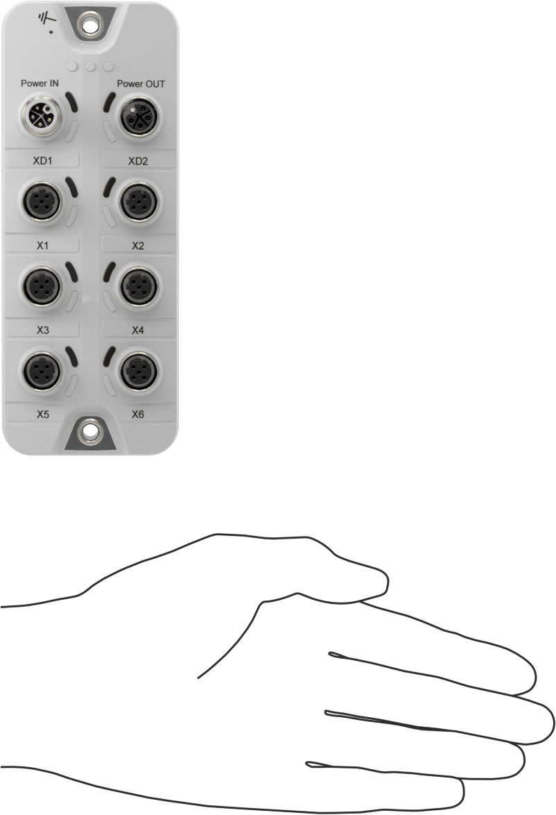 Mikro M12 Ethernet Anahtarları, Ethernet/IP, MODBUS Tcp, Giriş/Çıkışlı L Kodu, IP69K