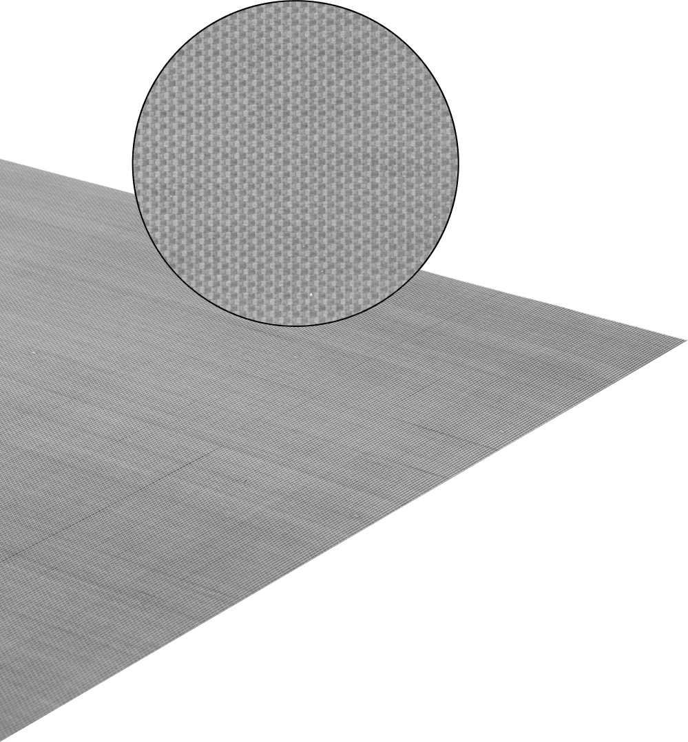 PTFE Kaplı Fiberglas Kumaş Levha, Gözenekli, 38" Genişlik x 0.003" Kalınlık