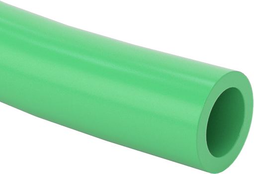 Hava ve Su için Sert Naylon Plastik Boru, Opak Şeffaflık, Yeşil, 11/64" İç Çap, 1/4" Dış Çap — 1/4", 11/64", Yarı Esnek