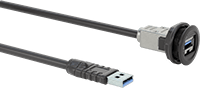 Panele Monte USB Kablosu, USB 3.2 Gen 1, A Fiş x A Dişli Soket