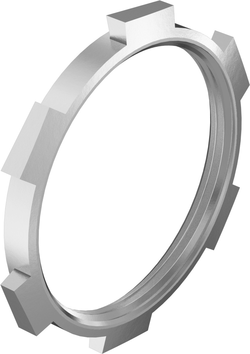 Metal Orta ve Kalın Cidarlı Çelik Kanal için 3 NPSL 316 Paslanmaz Çelik Kilit Somunu — 316 Stainless Steel, Stainless Steel, Kilit Somunu…
