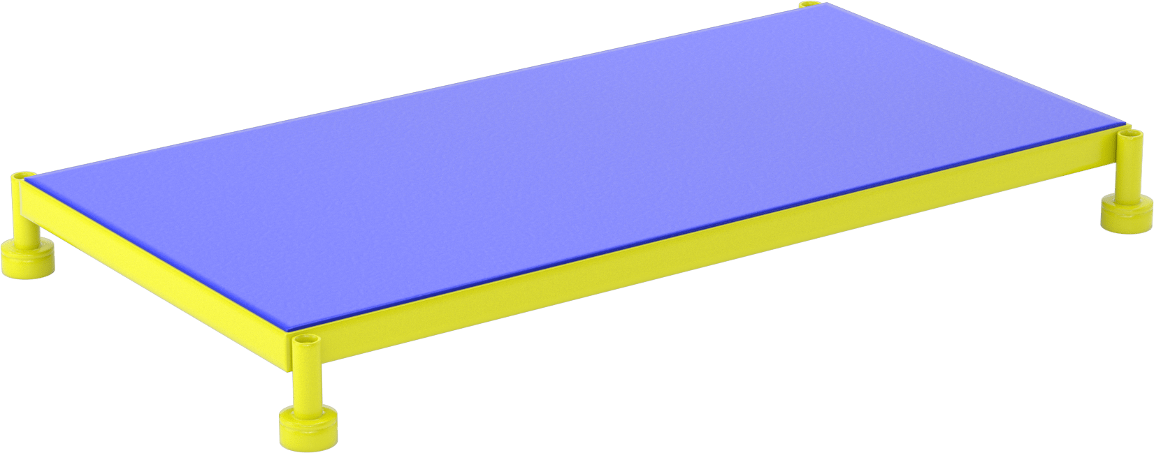 Yorgunluk Önleyici Çalışma Platformu, 5"-8" Yükseklik x 48" Genişlik x 24" Derinlik Toplam — Çelik, Çalışma Platformu, 800 lb.