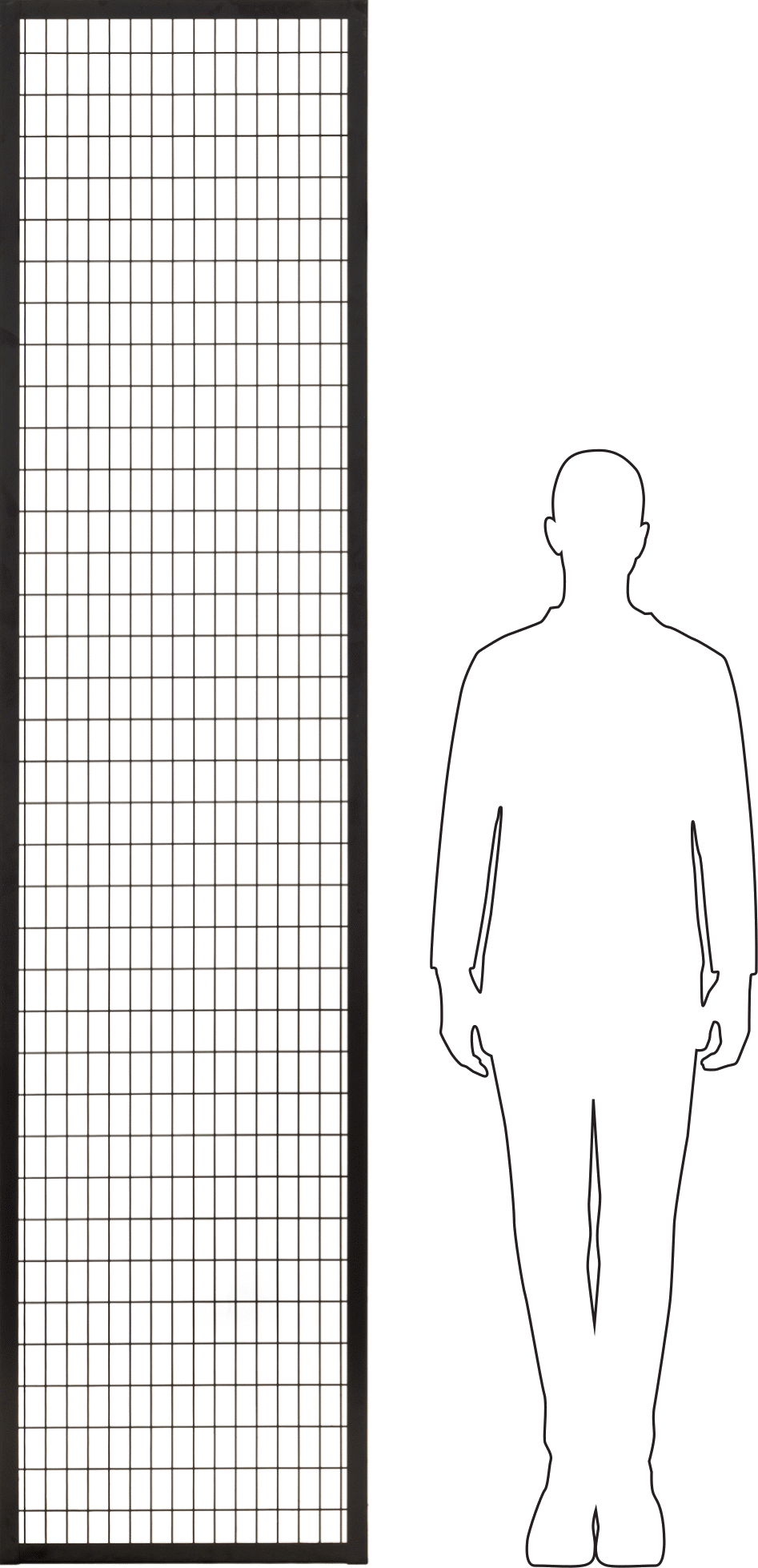 7 Fit Yükseklik x 2 Fit Genişlik Kendi Tel Bölmenizi Oluşturmak için Çerçeveli Duvar Paneli
