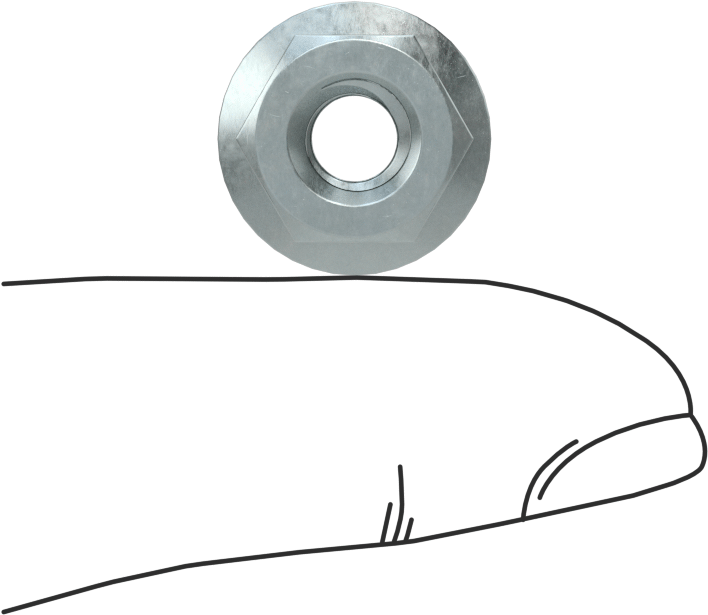 Orta Mukavemetli Çelik Tırtıklı Flanş Somunları, Sınıf 5, Çinko Kaplamalı, 1/4"-20 Diş Boyutu