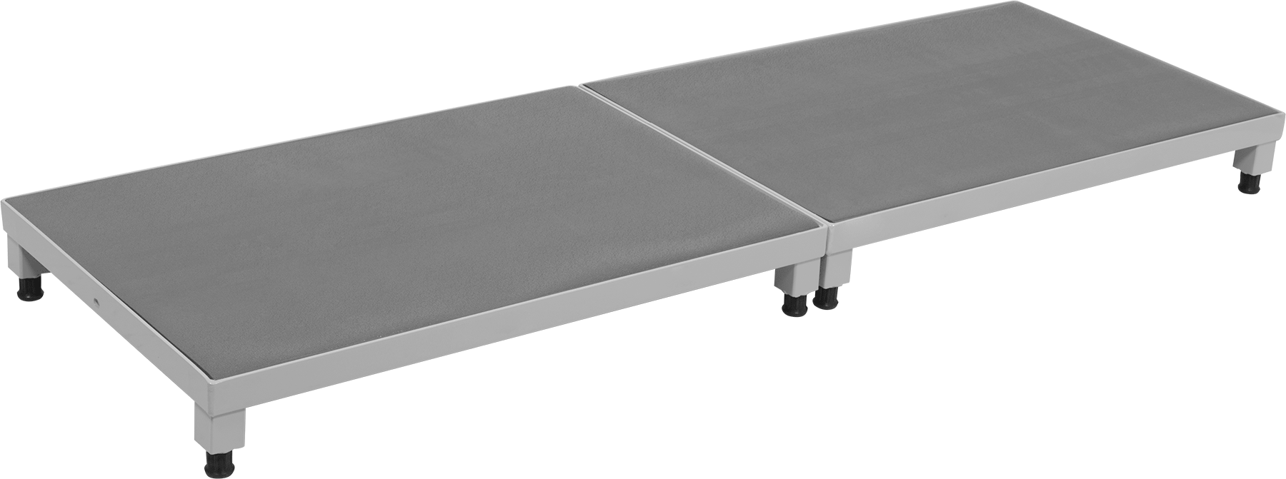 Yorgunluk Önleyici Çalışma Platformu, 5"-8" Yükseklik x 72" Genişlik x 24" Derinlik Toplam — Çelik, Çalışma Platformu, 800 lb.