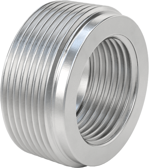 Sert Alüminyum Kanal için 1-1/2 NPT Erkek x 1 NPT Dişi Burç — Bushing, Connector, Reducer, Alüminyum, Düz