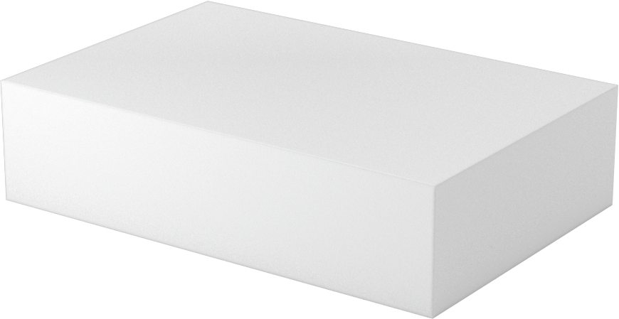 Teflon® PTFE'den Yapılmış Kaygan Levha, Beyaz, 3/4" Kalınlık, 2 inç Genişlik, 3" Uzunluk