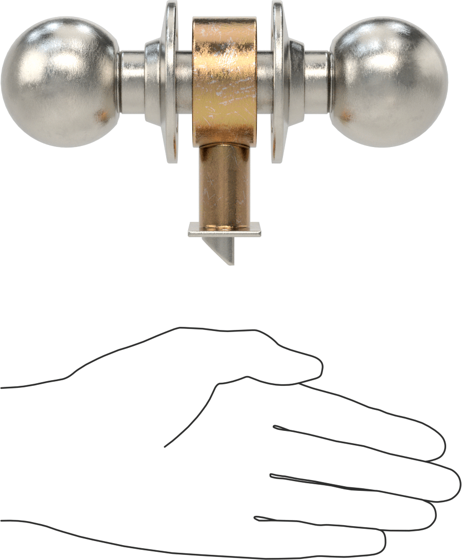Assa Abloy Accentra (Yale) 4600 Kapı Topuzu, 2-3/8" Boğaz Mesafesi