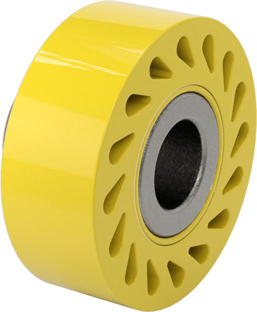 Aşınmaya Dayanıklı Flex-Grip Tahrik Silindiri, 2-1/2" Çap x 29/32" Genişlik Esnek Silindir, 3/4" Mil Çapı