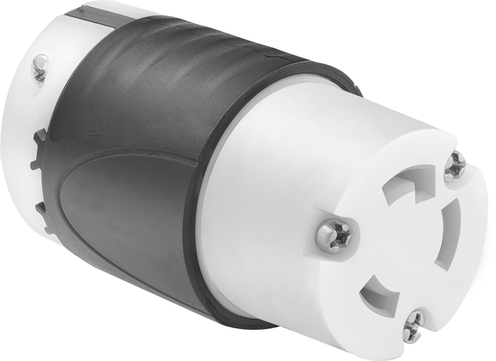 Döndürerek Kilitleme Konektörü, Üç yuvalı dişi priz, Topraklanmış, NEMA L6-30 — L6-30, 250V AC, 30 amp