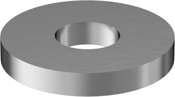 316 Paslanmaz Çelik ASME Pul, 2 Numaralı Vida Boyutu için, Standart ASME Tanımı — 0.250", 316 Stainless Steel, Stainless Steel, Düz