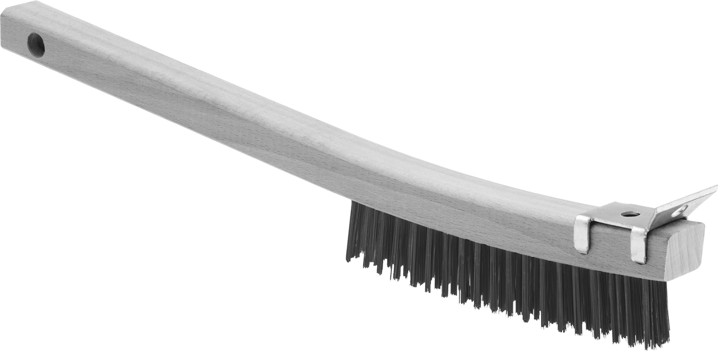 Aşındırıcı Fırça, Sıyırıcı ve Kavisli Saplı, Agresif Temizlik, 1/2" Genişlik