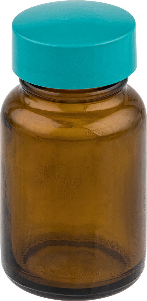 Kehribar Rengi Cam Kavanoz, Kehribar 1 FL oz/30 ml Kapasite — Glass, Soda-Lime Glass, Kehribar, 1 7⁄16"
