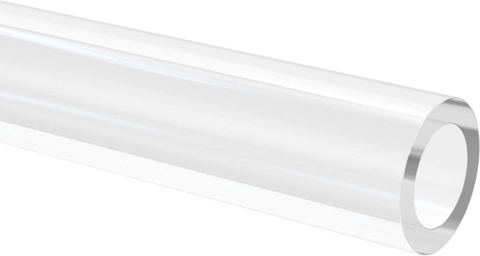 Şeffaf Döküm Akrilik Tüp, 1-1/2" Dış Çap x 1" İç Çap