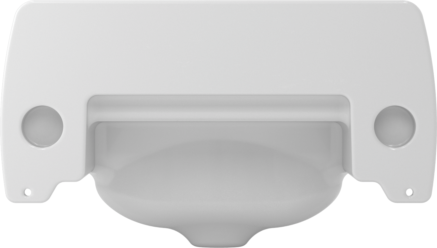 Beyaz Porselen Duvara Monte Lavabo, 20-3/4" Genişlik x 18-1/4" Derinlik x 12-1/4" Toplam Yükseklik