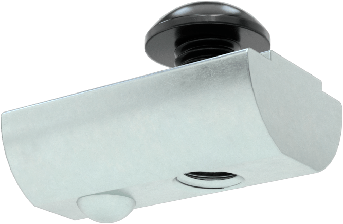 T-Yuvalı Çerçeve Bağlantı Elemanları, Kendinden Hizalamalı Bilyalı Somun ve M5 Siyah Vida, 1.5 inç ve 40 mm Ray