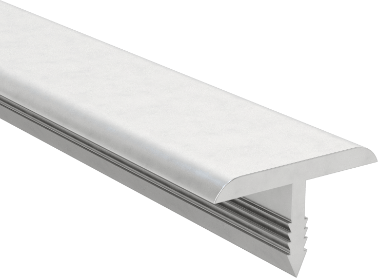 İtme Saplı Alüminyum Kenar Çıtası, 3/4" Genişlik x 5/64" Dış Yükseklik, 3/8" Gövde Uzunluğu, 3 Fit Uzunluk