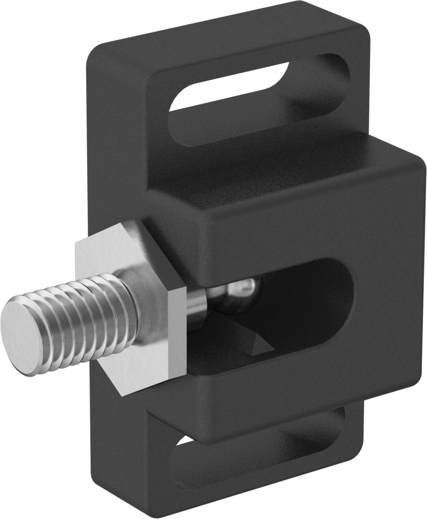 T-Yivli Çerçeve, 30 mm ve 40 mm Yüksekliğinde Tek Raylı Tutma Mandalı