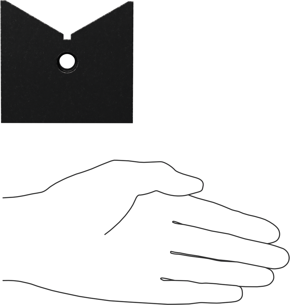 Izgara Fikstürleri için Hassas Konumlandırmalı V-Blok, Dikey Montaj, 2" Uzunluk x 3-1/4" Genişlik