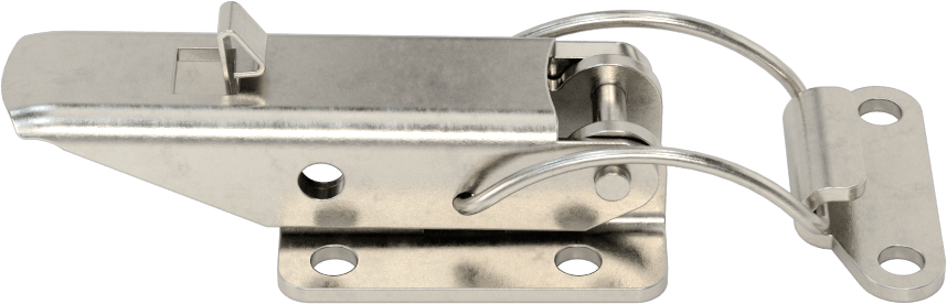 Çekme Mandalı, Emniyet Mandallı, 304 Paslanmaz Çelik, 7/8" Kilitleme Mesafesi — 3 11⁄32", 304 Stainless Steel, Stainless Steel, Vida Takma