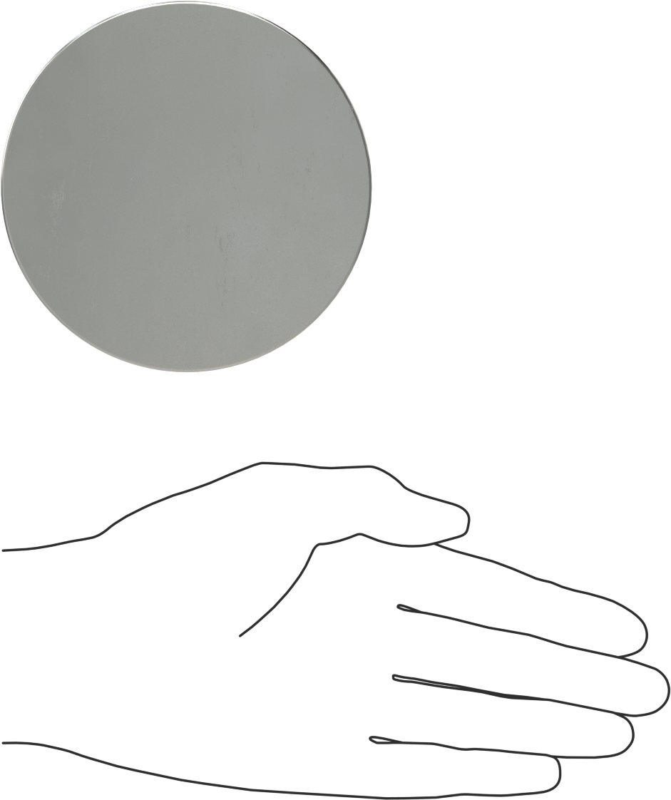 Büyük Boy, Darbeye Dayanıklı S7 Takım Çeliği Disk, 4" Çap x 1/2" Uzunluk
