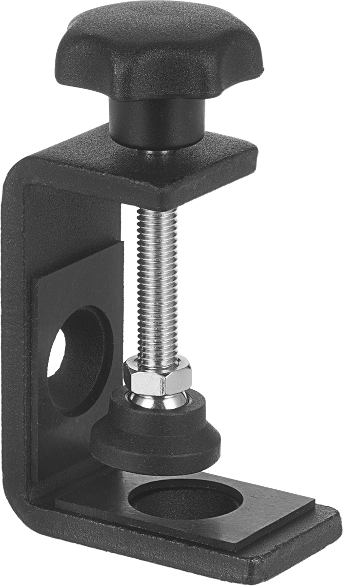 Kelepçeli Taban, 1-1/4" Genişlik x 5-1/2" Uzunluk, Bükülüp Sabit Kalan Konumlandırma Kolu için