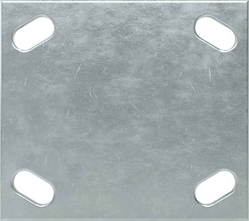 4-1/2" x, 4" Montaj Plakalı Samson Tekerlek, 4 inç Çapında 60D Durometreli Poliüretan Tekerlekli Sert
