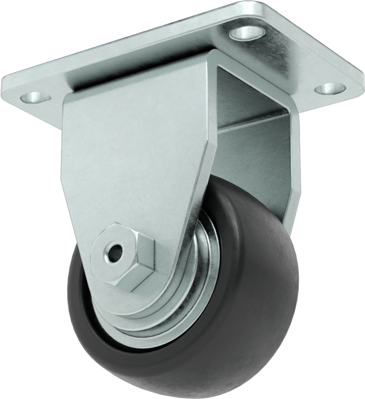 Creston Tekerlek, 2-1/2" Çapında 80A Durometreli Kauçuk Tekerlekli Sert