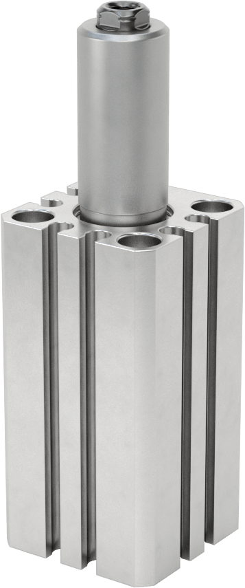 Döner Sıkıştırma Hava Silindiri, 16 mm Delik Çapı, 20 mm Strok Uzunluğu, 90 Derece Saat Yönünde Mil