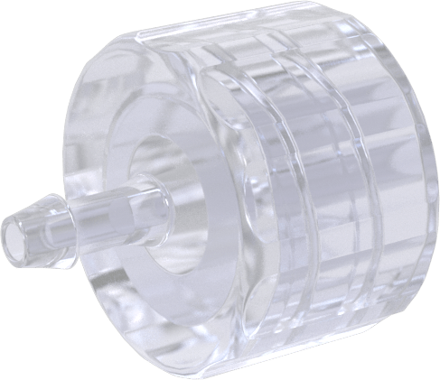 Hava ve Su için Plastik Luer Lock Tüp Bağlantısı, Polikarbonat Tapalar, 1/16" Boru İç Çapı için Tırnaklı
