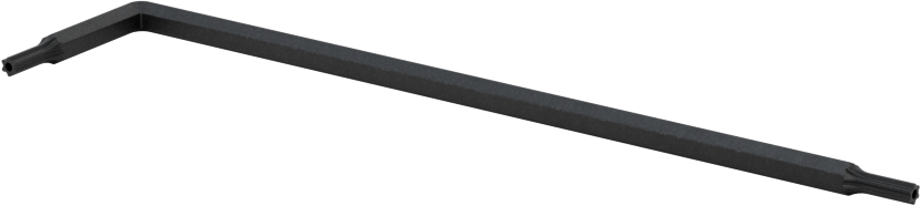 Alaşımlı Çelik Kurcalamaya Dayanıklı Torx L Anahtarı, Siyah Oksit, T6 Tahrik Boyutu, 3-1/16" Toplam Uzunluk