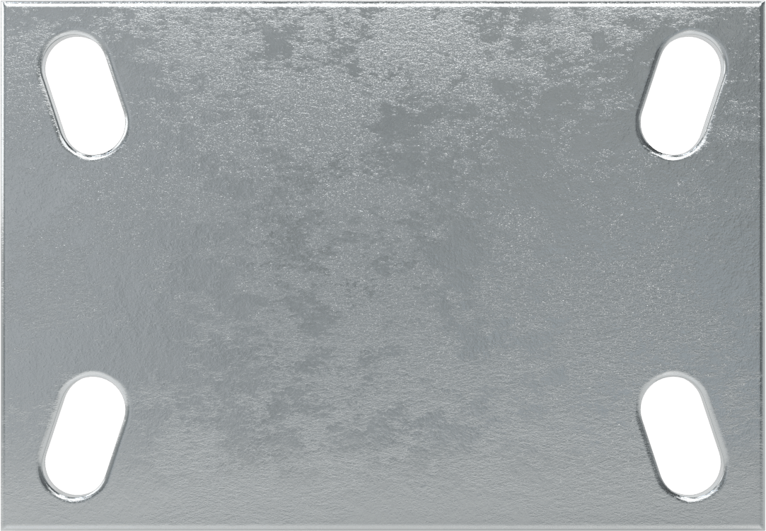 6-1/2" x 4-1/2" Plakalı Yüksek Kapasiteli Vulcan Tekerlek, 4" Çaplı Metal Tekerlekli Döner