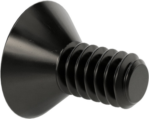 Siyah Oksit Alaşımlı Çelik Torx Havşa Başlı Vidalar, 2-56 Diş Boyutu, 3/16" Uzunluk