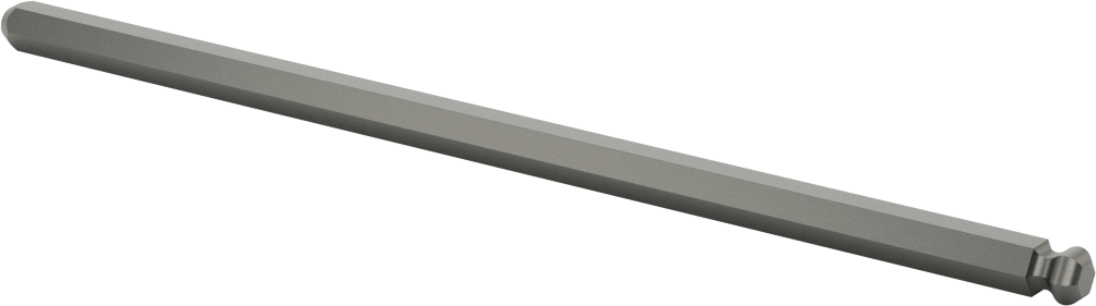 Bilyalı Uçlu Tornavida Mili, 1/4" Altıgen Ölçü, 6-3/4" Toplam Uzunluk — 1⁄4", Bilye, Mil