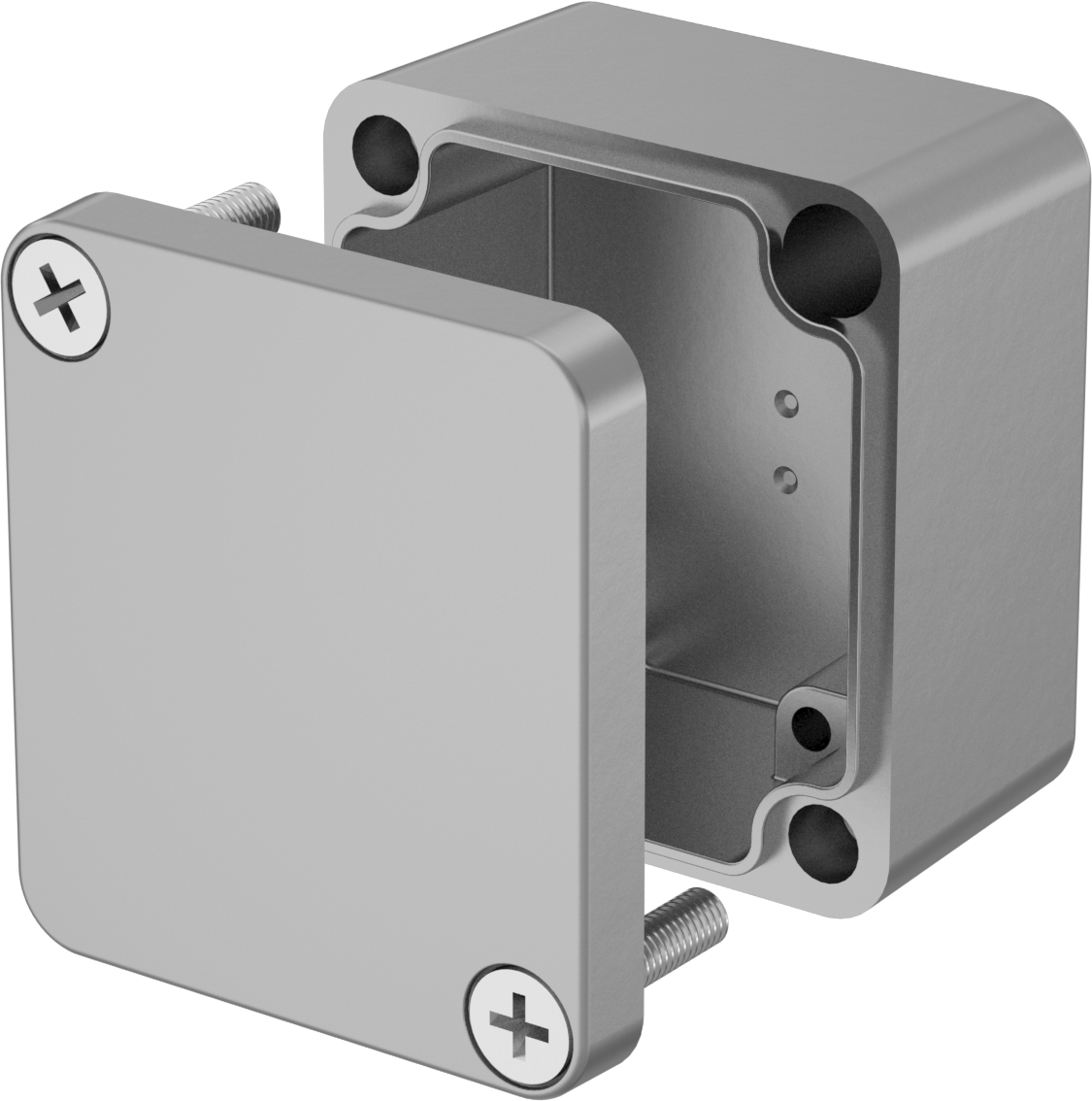 Alüminyum Su Geçirmez Muhafaza, Çıkarılabilir Kapak, 1-3/4" x 2" x 1-1/4", IP66, NEMA 13 ve 4x