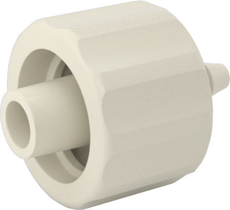 Hava ve Su için Plastik Luer Lock Tüp Bağlantısı, Fişler, 1/16" Boru İç Çapı için Tırnaklı, Polipropilen, 40 PSI Maksimum