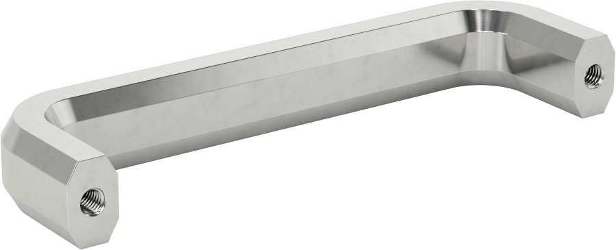 Dişli Delikli Montajlı Çekme Kolu, Oval Tutamak, Mat 303 Paslanmaz Çelik, 112 mm Merkezden Merkeze Genişlik
