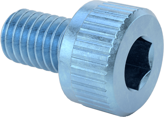 Mavi Boyalı Çinko Kaplamalı Alaşımlı Çelik Alyan Başlı Vida, M3 x 0.5 mm Diş Boyutu, 5 mm Uzunluk