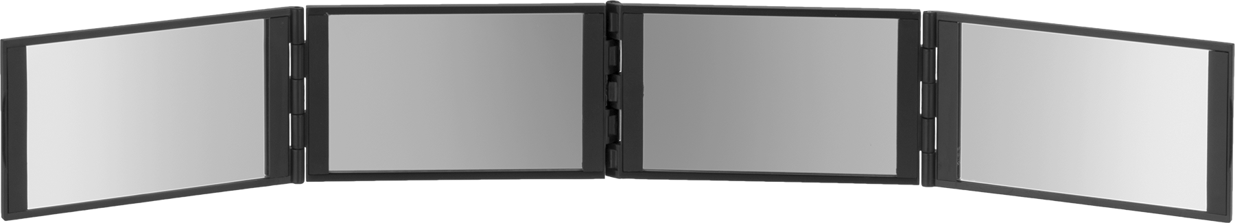Çok Panelli Ayna, 19" Uzunluk x 3" Genişlik, 4 Panel — Cam, Dikdörtgen, 4