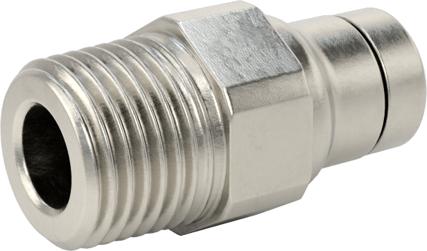 Gıda ve İçecek için Paslanmaz Çelik Bas-Bağlan Bağlantı Parçası, 4 mm Boru Dış Çapı x 1/8 NPT Erkek için Düz Adaptör
