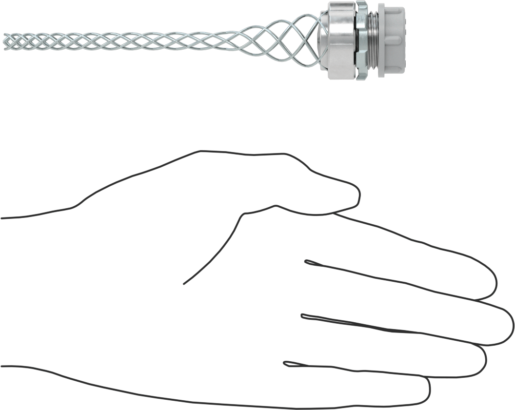 Sure-Grip Alüminyum Kablo Tutucu, 0.22"-0.32" Kordon Dış Çapı için, 1/2 Delik Boyutu