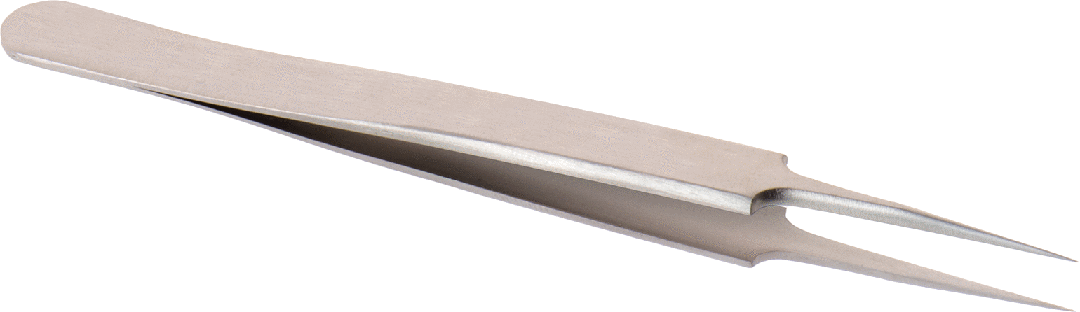 Yüksek Hassasiyetli Cımbız, 0.013 inç genişliğinde ince sivri uçlu, 300 Serisi Paslanmaz Çelik — Uç, İnce, 300 Series Stainless Steel, St…