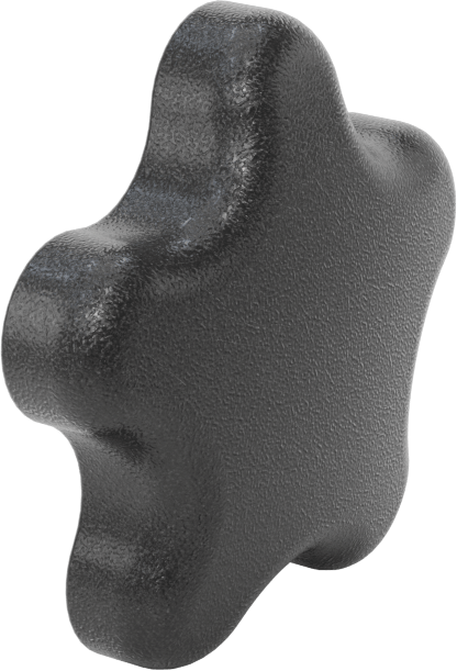 Plastik Beş Kollu Topuz, M6 x 1 mm Diş