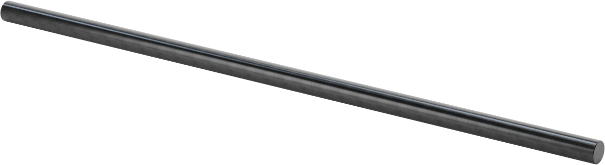 Döner Mil, Nitrür Kaplı 1045 Karbon Çelik, 3/8" Çap, 12" Uzunluk