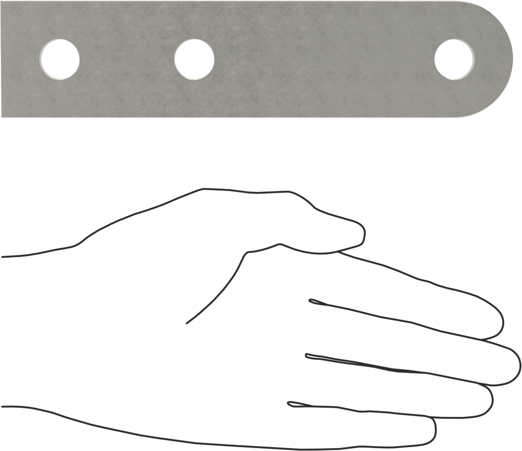 Strut Kanalı Braketi, Her Açı, 304 Paslanmaz Çelik, 7-1/8" Uzunluk