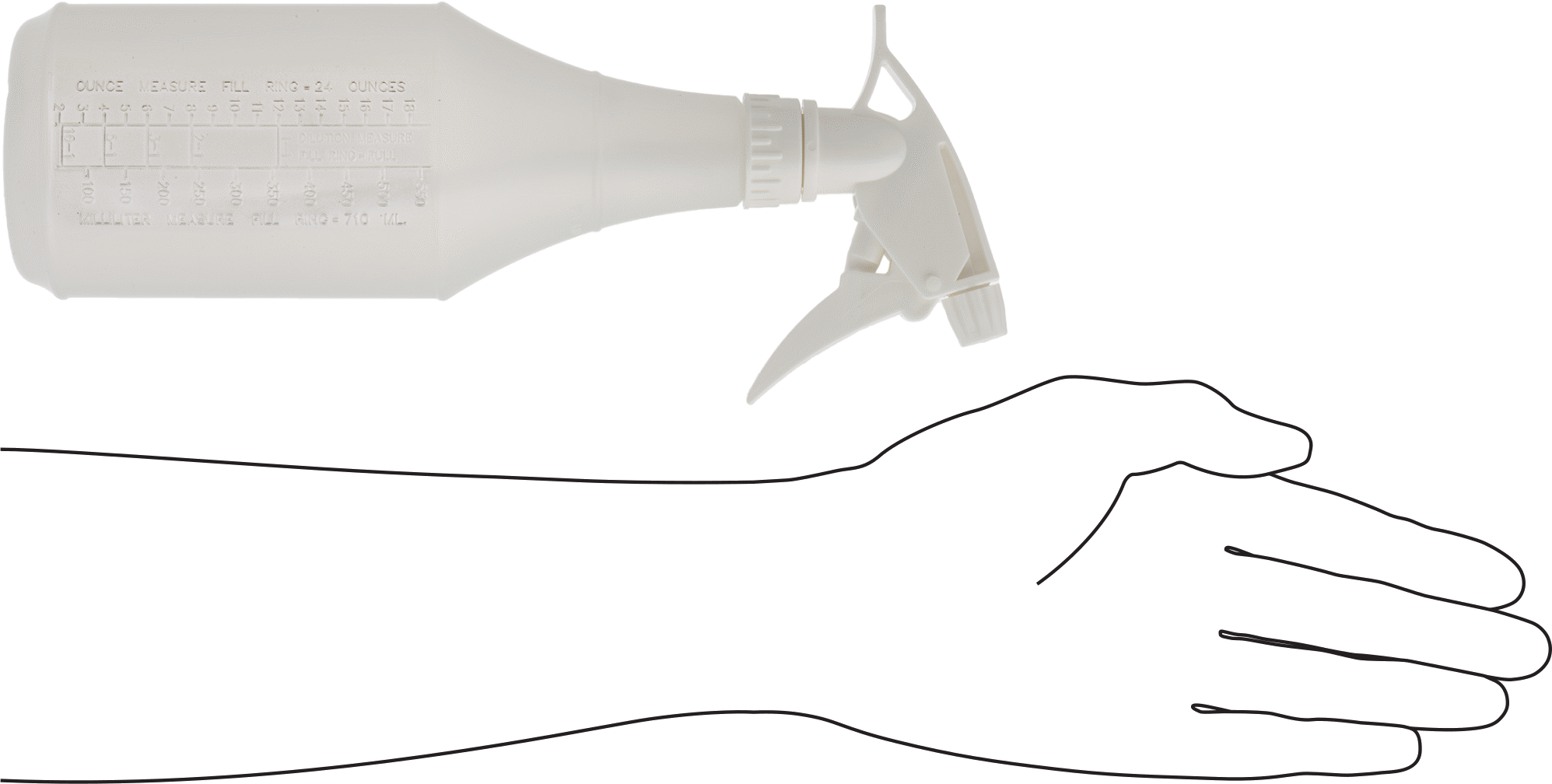 Her Açıya Uygun Püskürtme Şişesi, 24 FL. oz. Kapasite
