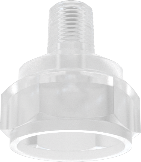 PVDF Hızlı Değiştirilebilir Uçlu Püskürtme Nozulu için 1/8 NPT Erkek Nozul Tabanı — -, Plastic, PVDF, -